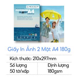 Giấy in ảnh 2 mặt A4 180g