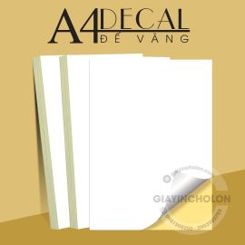 Giấy in Decal đế vàng A3