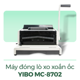 Máy đóng gáy lò xo xoắn ốc YIBO MC- 8702 | Đóng bằng mô tơ điện